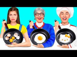 Me vs Grandma Cooking Challenge | Amazing Cooking Hacks by AZaZa Challenge