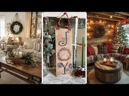 Charming Countryside Christmas Living Room Decor Ideas