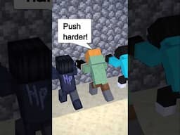 Push the wall, can we make it? #trending #minecraft #shorts #friendship #anime #animation