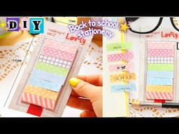 How to make Sticky Label notes / DIY stationery at home🌟😍 #craftersworld #diy #howtomake #stationery