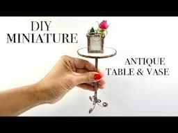 DIY How to Make a Dollhouse Miniature Table & Vase from Stained Glass