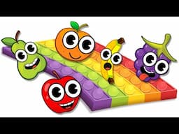 Learn Colors With Fruits | Pop It Dancing Fruits | Educational Videos For Toddlers