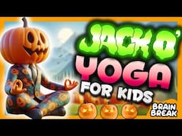 Halloween Yoga with Jack O’Lantern 🎃🧘Spooky Brain break for kids | Fun relaxing cosmic yoga!