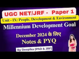 UGC net Paper 1 || Millennium Development Goals