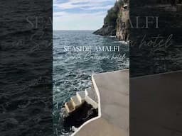 Amalfi coast enjoyed at the cliffside Santa Caterina Hotel with private beach club #travel #italy