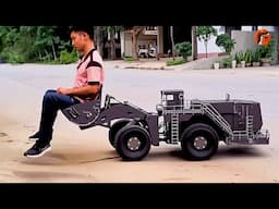 Man Builds RC Wheel Loader Powered by Hydraulic Mechanisms | Start to Finish by @rcactionhomemade