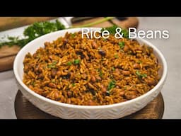 RICE AND BEANS Recipe | Healthy One-Pot Quick Vegan Meal 🥘