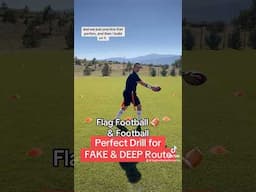 Youth Flag Football 101 Drill | Basic Hook / Curl Route Drill that WORKS #flagfootball #shorts