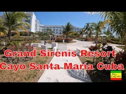 Tour of Grand Sirenis Cayo Santa María Resort walk along the grounds, beach and pool