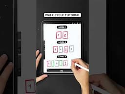 Walk cycle animation tutorial (for beginners) #animation #walkcycle #procreate