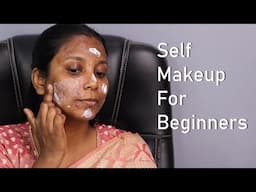 Self Makeup Tutorial Step By Step/Simple Makeup For Beginners/ Easy Makeup/Guest Makeup For Wedding