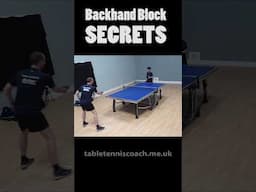 Backhand block secrets