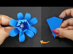 How to make EASY Paper Flowers - DIY Paper Craft Ideas Tutorial | Flower Making With Paper