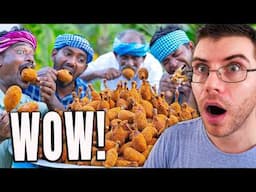 Pro Chef Reacts.. To Village cooking Making FRIED CHICKEN DRUMSTICKS!