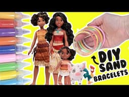 Moana 2 Movie DIY Sand Bracelets Activity with Dolls! Crafts for Kids