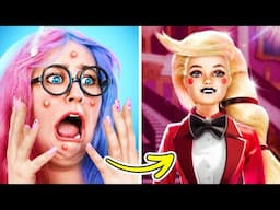 Nerd Becomes a Hazbin Hotel Star 😈 Stunning Dark Makeover Hacks & More