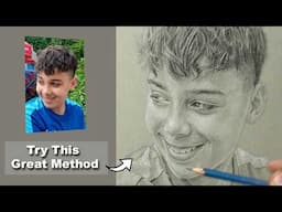 How to draw on Toned paper. Narrated drawing Tutorial ~  How to draw a realistic portrait of a boy.