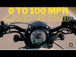 0 - 100 MPH Acceleration Test - Indian Scout Bobber #topspeed