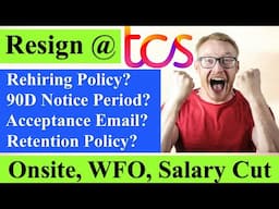 Resignation Process At TCS, Rehiring & Retention Policy, Notice Period Onsite? #tcs #infosys #resign