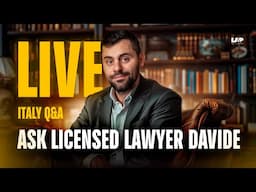 🟡Live with Italian Lawyer Davide: Your Italy Q&A