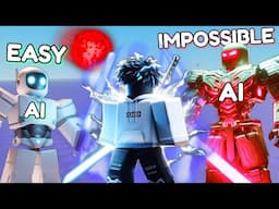 Blade Ball AI Training Bot EASY to IMPOSSIBLE Level... (Roblox)