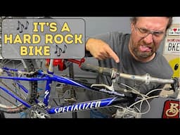 This FILTHY, unridden Hard Rock is PERFECT for a kid. Some cleaning, fresh lube and a good tuneup!