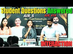 Student Questions Answered by IAS Srushti Deshmukh Gowda & IAS Arjun Gowda | @Tathastuics