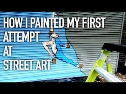 HOW I SPRAY PAINTED STREET ART GRAFFITI ON THIS ROLLER SHUTTER #streetart #art