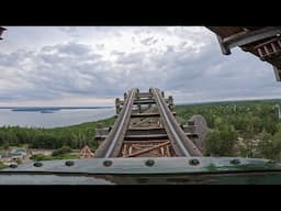 WILDFIRE RMC Wooden Roller Coaster - POV Front Row - Kolmården Zoo