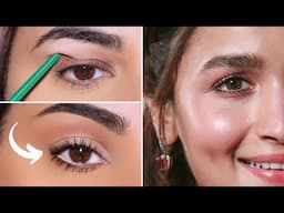 Mastering Alia Bhatt's Iconic Bright Eye Makeup Technique on Hooded Eyes!