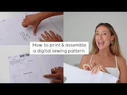 How to print and assemble a digital sewing pattern - easy at home sewing pattern