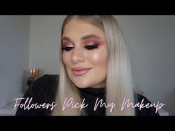 FOLLOWERS PICK MY MAKEUP | DRAMATIC PINK GLITTERY EYE