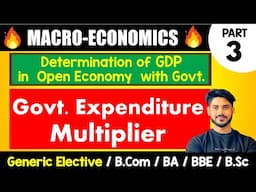 Government Expenditure Multiplier | GDP Determination in Open Economy | B.Com, BA, DU