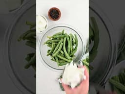 Roasted Green Beans with onions and bacon - LINK IN DESCRIPTION #recipe #shorts