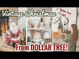 CHRISTMAS Dollar Tree Shop With Me & Haul | Finding Vintage Style Christmas At Dollar Tree & A DIY 🎄