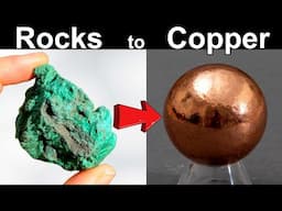 I Turned MALACHITE rocks into PURE COPPER