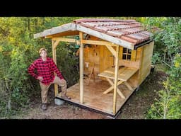 I'm Building This Cabin Porch on my Off Grid Land & Building the Main Log House | EP14