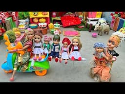 Barbie Doll All Day Routine In Indian Village/Radha Ali kahani Part -506/Barbie Doll Bedtime Story||