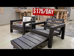 Outdoor Lounge Chair⏐Woodworking Projects That Sell