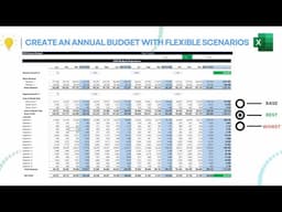 Create an Annual Budget with Flexible Scenarios in Excel | Base, Best, and Worst Case Analysis