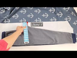 The easiest way to sew pants without pattern in 15 minutes | Sewing Tips and Tricks