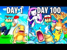 I Spent 100 DAYS In Minecraft Pixelmon: Catch 'Em All