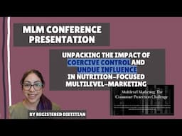 Unpacking the Impact of Coercive Control & Undue Influence in MLM | by Registered Dietitian #antimlm