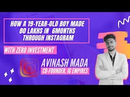 How a 19 Years Old College Student Earned 80 Lakh from Instagram | How to earn money online