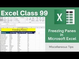 Freezing Panes in Excel: Keep Your Headers Visible While Scrolling