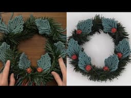 DIY Macrame Tutorial: Holiday/Winter Holly Berry Wreath!