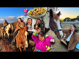 VLOG: baking and wine w/ bestie, riding horses on a ranch, going to a night market, life on a ranch!