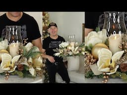 How To Make A Gorgeous GLAM Christmas Centerpiece DIY / Ramon At Home