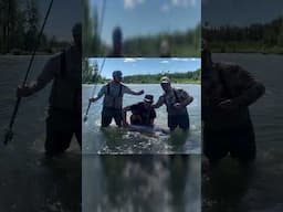 HUGE King Salmon CRUSHES Fly On The Swing!!!  #alaska #flyfishing #bigfish