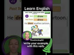 Past Tense of DRAW in English ✅ English Pronunciation of DREW | Learn English Irregular Verbs